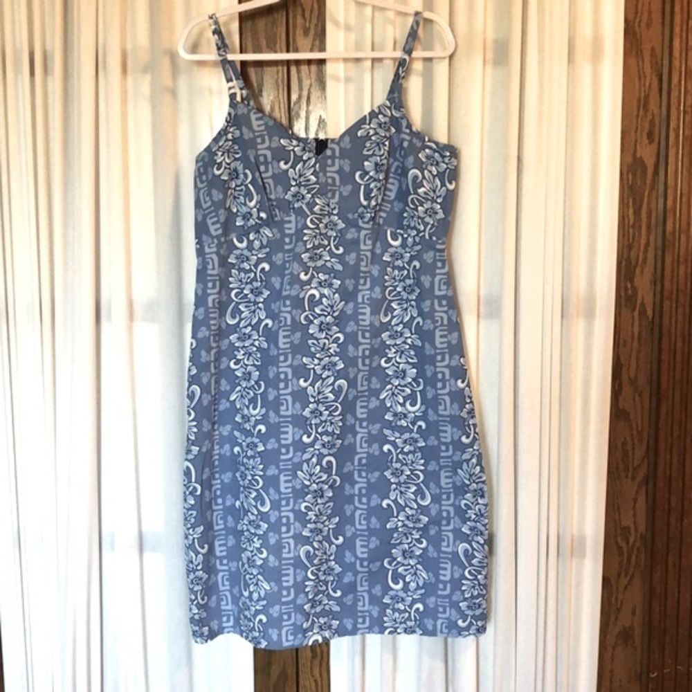 Hilo Hattie Hawaiian Original Adjustable Strap Floral Tank Dress